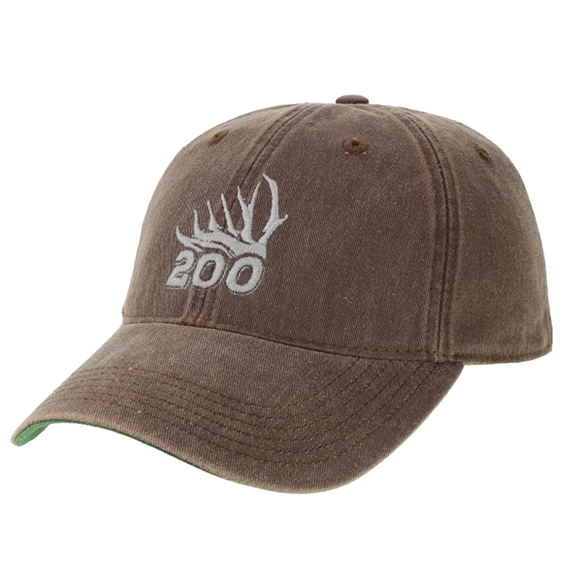 200 Brown Full Canvas Hat with Grey logo Team 200 Apparel