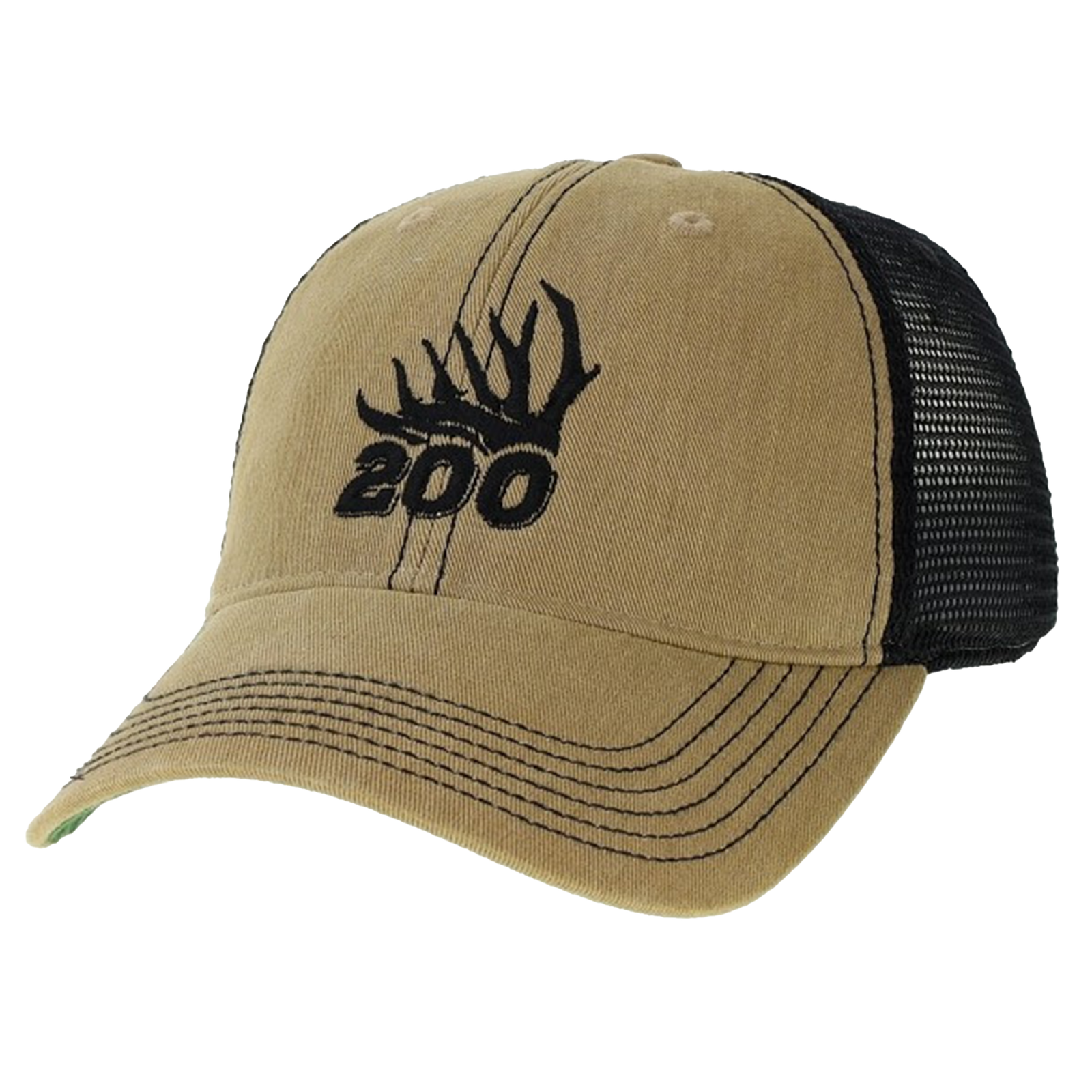 200 Khaki - Black mesh, black logo