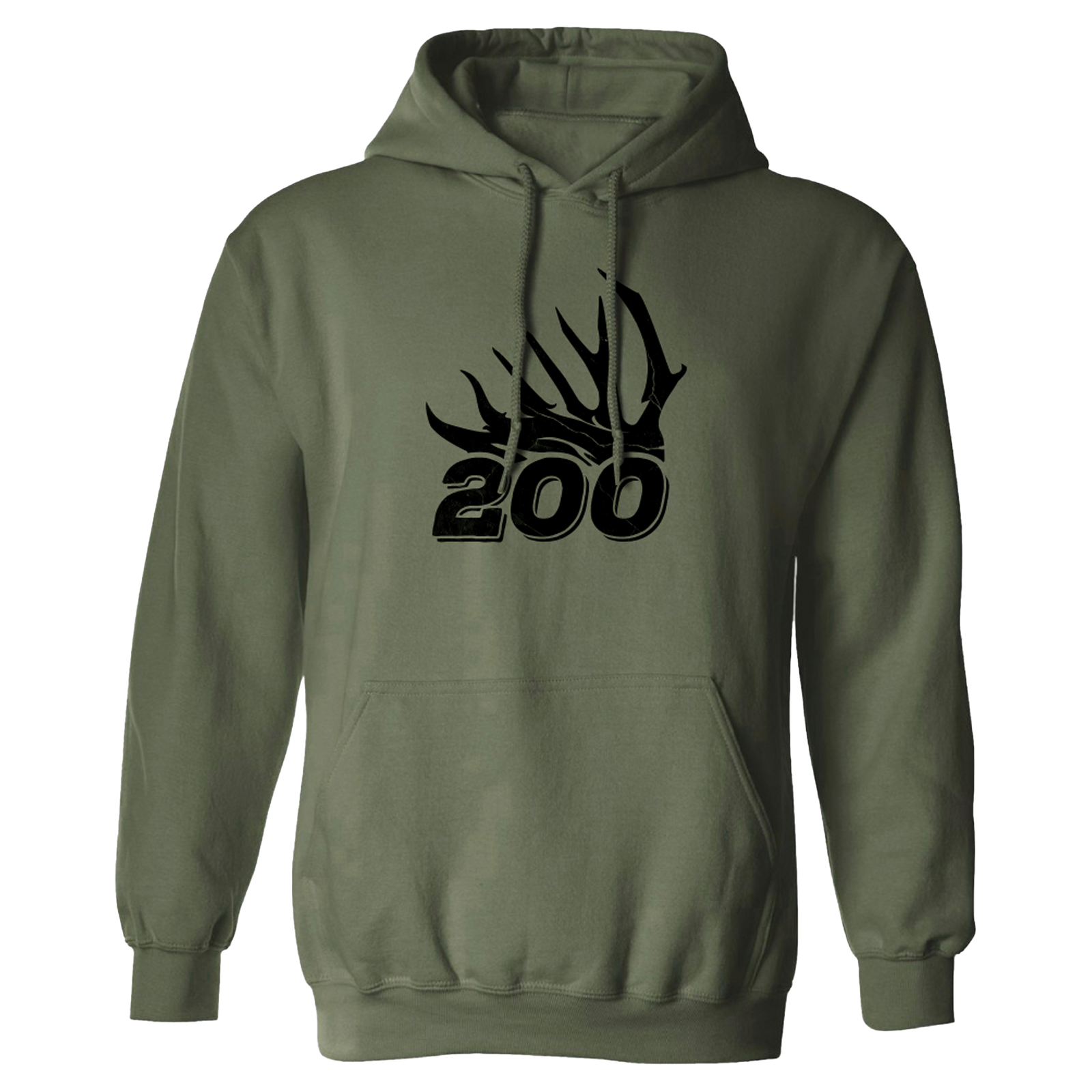 200 Antler Hoodie-Military Green