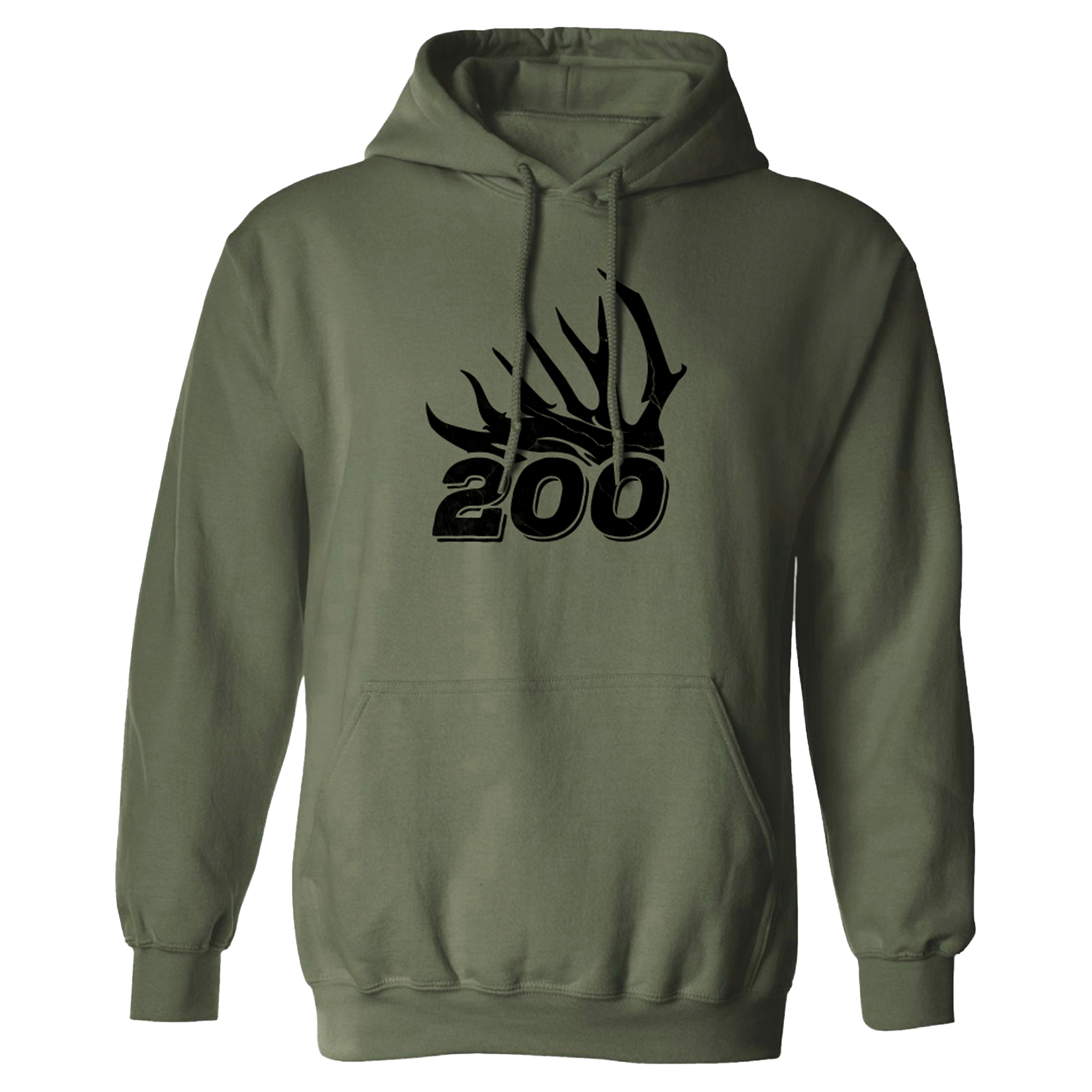 200 Antler Hoodie-Military Green