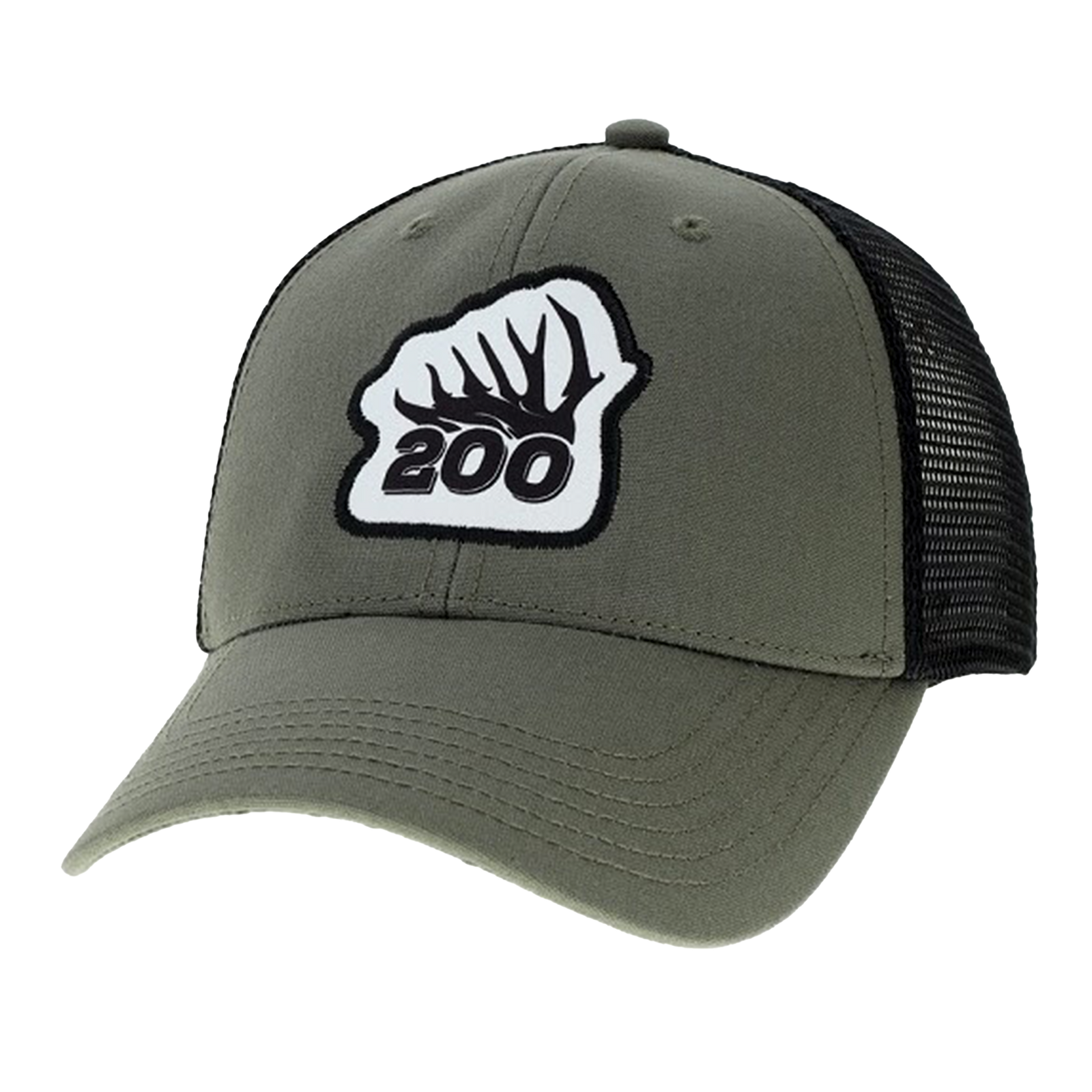 200 Olive/Black Mesh - Stitched Patch