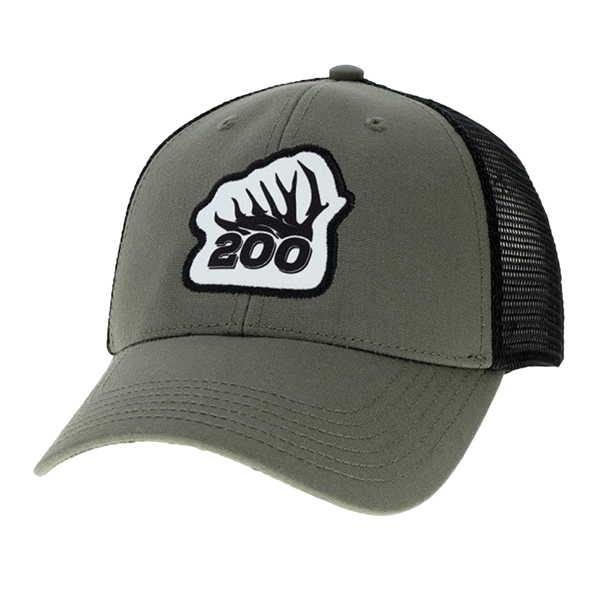 200 Olive/Black Mesh - Stitched Patch