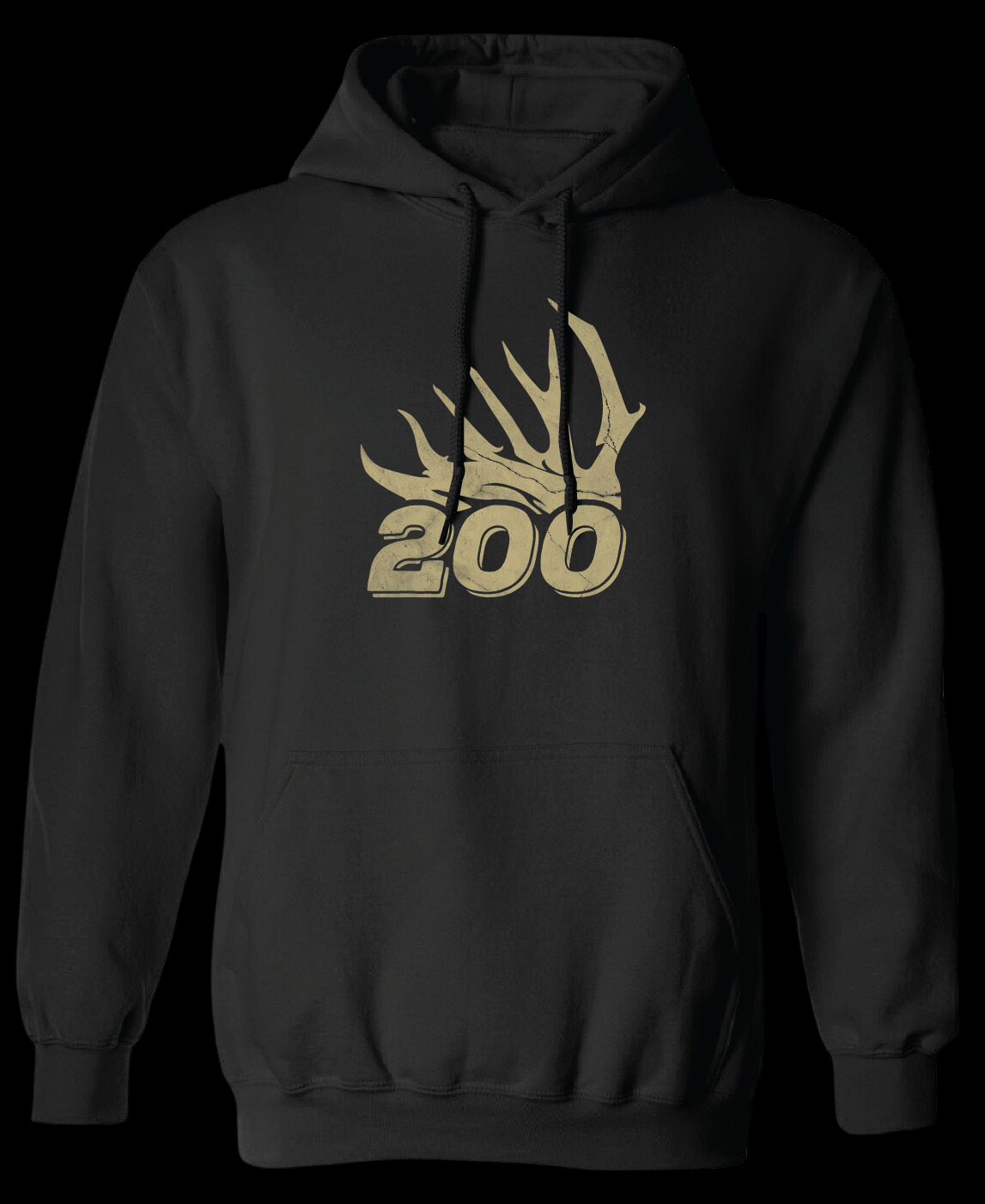 200 Antler Hoodie-Black